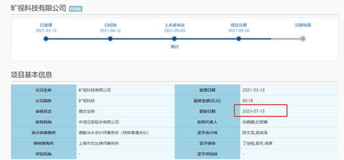 旷视科技恢复科创板上市发行注册程序 蚂蚁集团为第一大机构股东